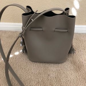 Gray crossbody bag